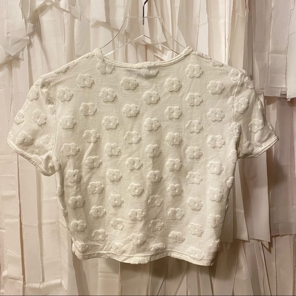 Daisy Terry Cloth Cropped Tee Tshirt - Picture 3 of 7